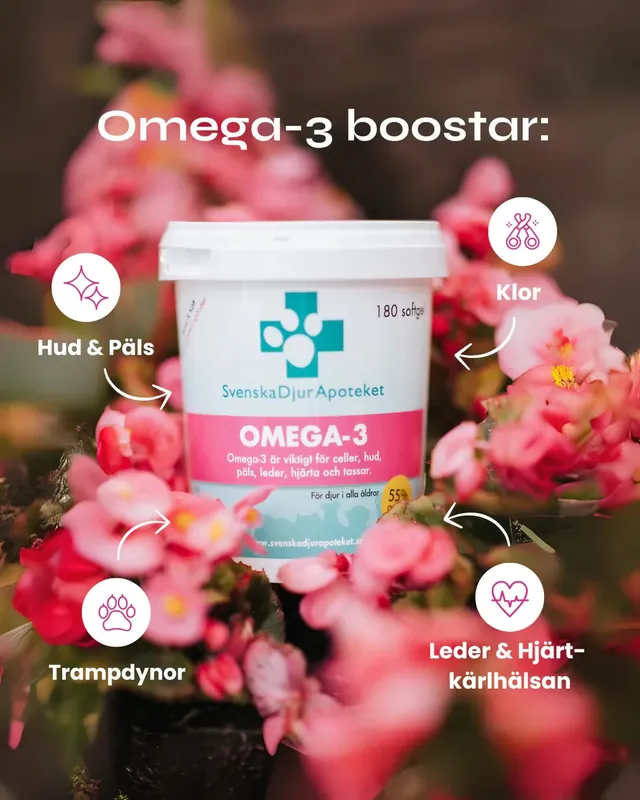 Tryggt köp | Svenska DjurApotekets Omega3 180 softgel kapslar