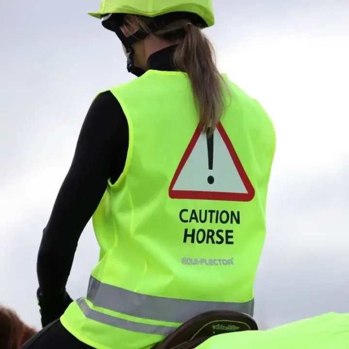 Reflexväst Caution Horse Gul - Extra rabatt