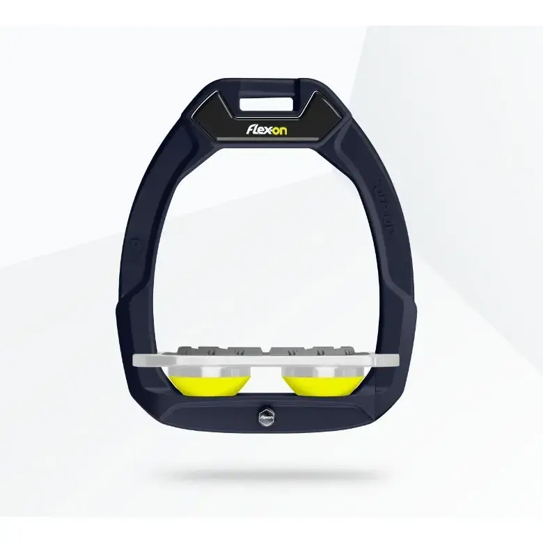 Prisnedsättning - Säkerhetsstigbyglar Plat Grip Marin/Grå/Gul Flex-On Safe-On