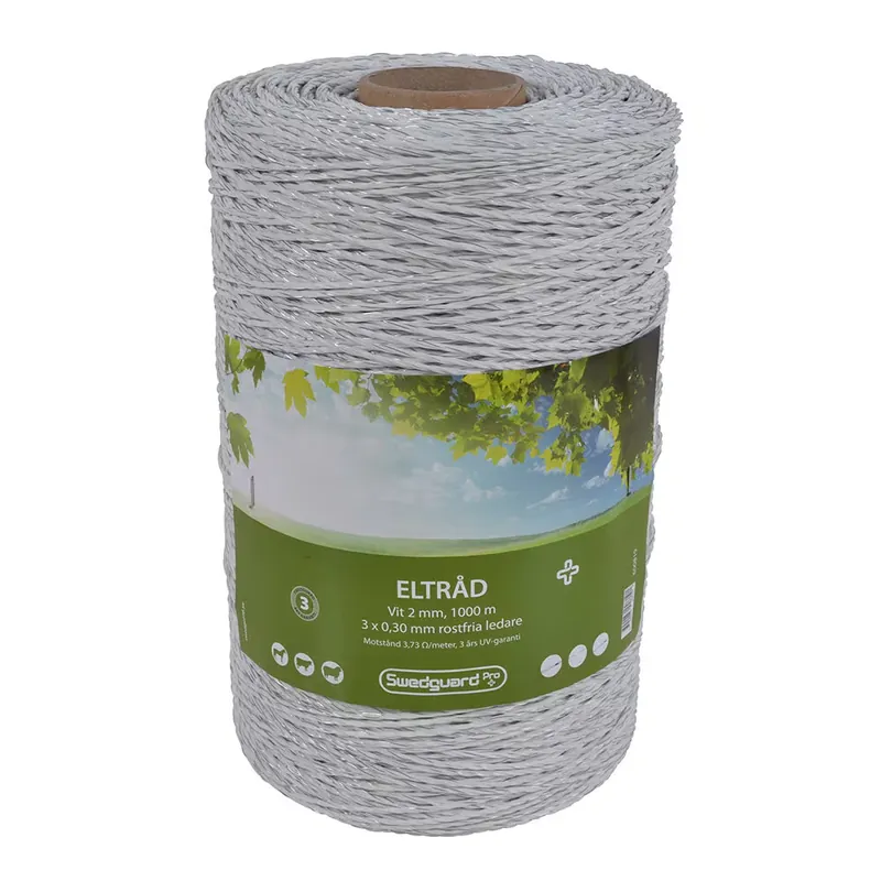 Eltråd + 2 mm vit 1000 m 3x0,30 - Premium
